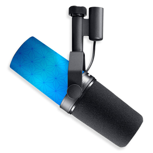 Cobalt Asanoha Shure SM7B Microphone Skin
