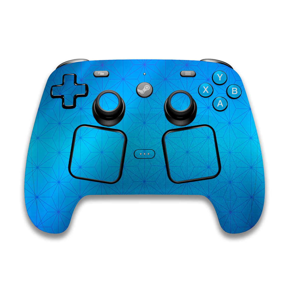 cobalt blue metallic asanoha steam controller skin