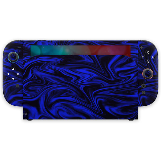cobalt liquid marble nintendo switch 2 skin