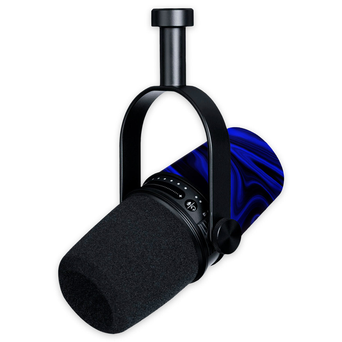 cobalt liquid marble shure mv7 microphone skin