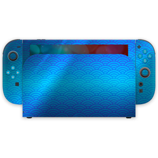 cobalt seigaiha waves nintendo switch 2 skin