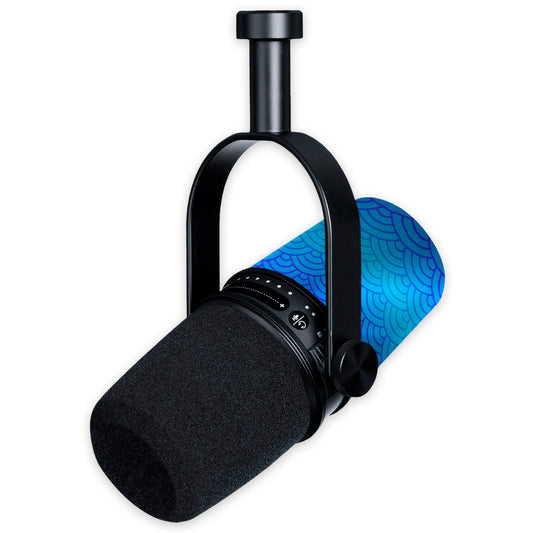 cobalt seigiaha waves shure mv7 microphone skin