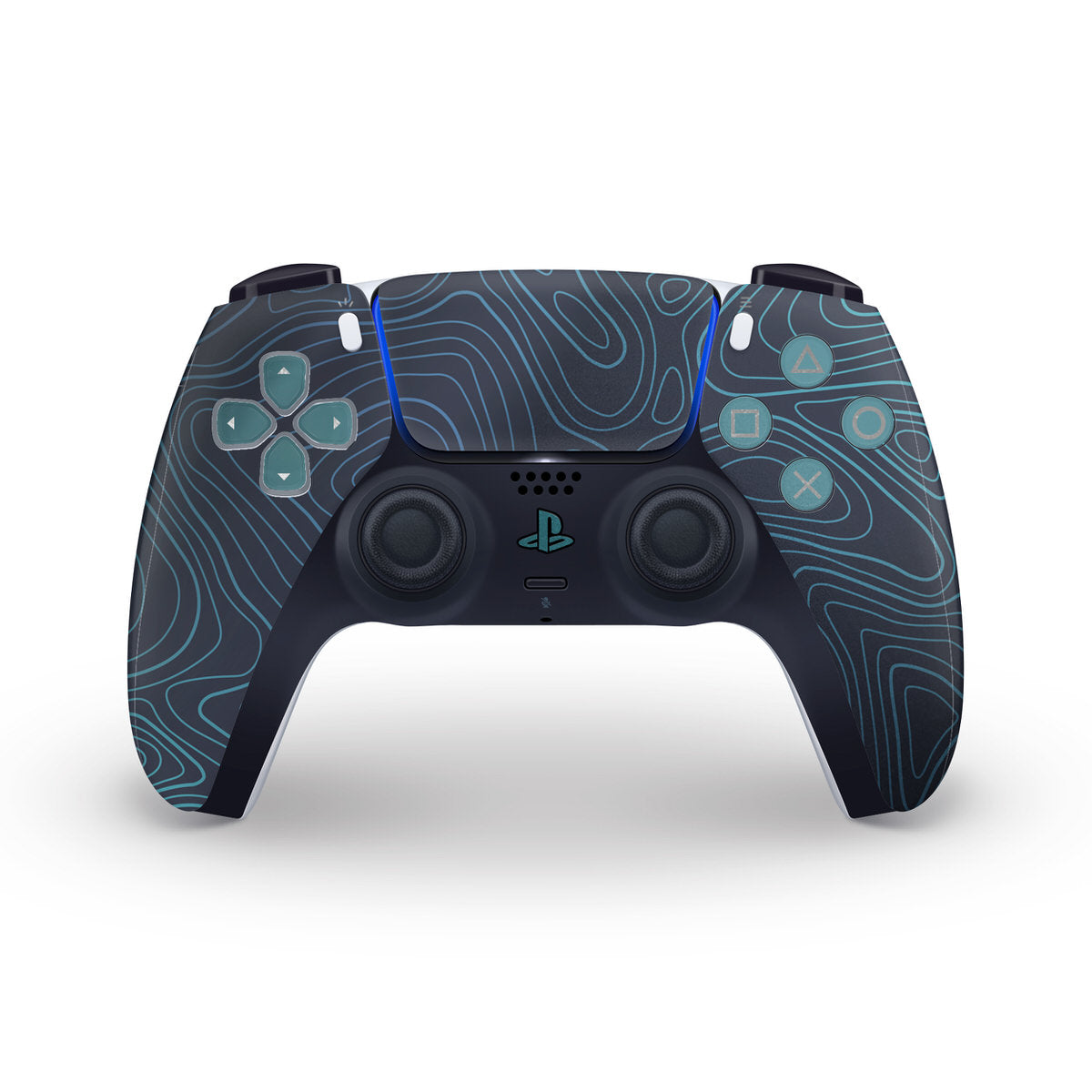 cobalt topographic ps5 controller skin