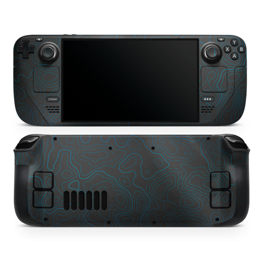 cobalt topographic steam deck lcd & oled skins