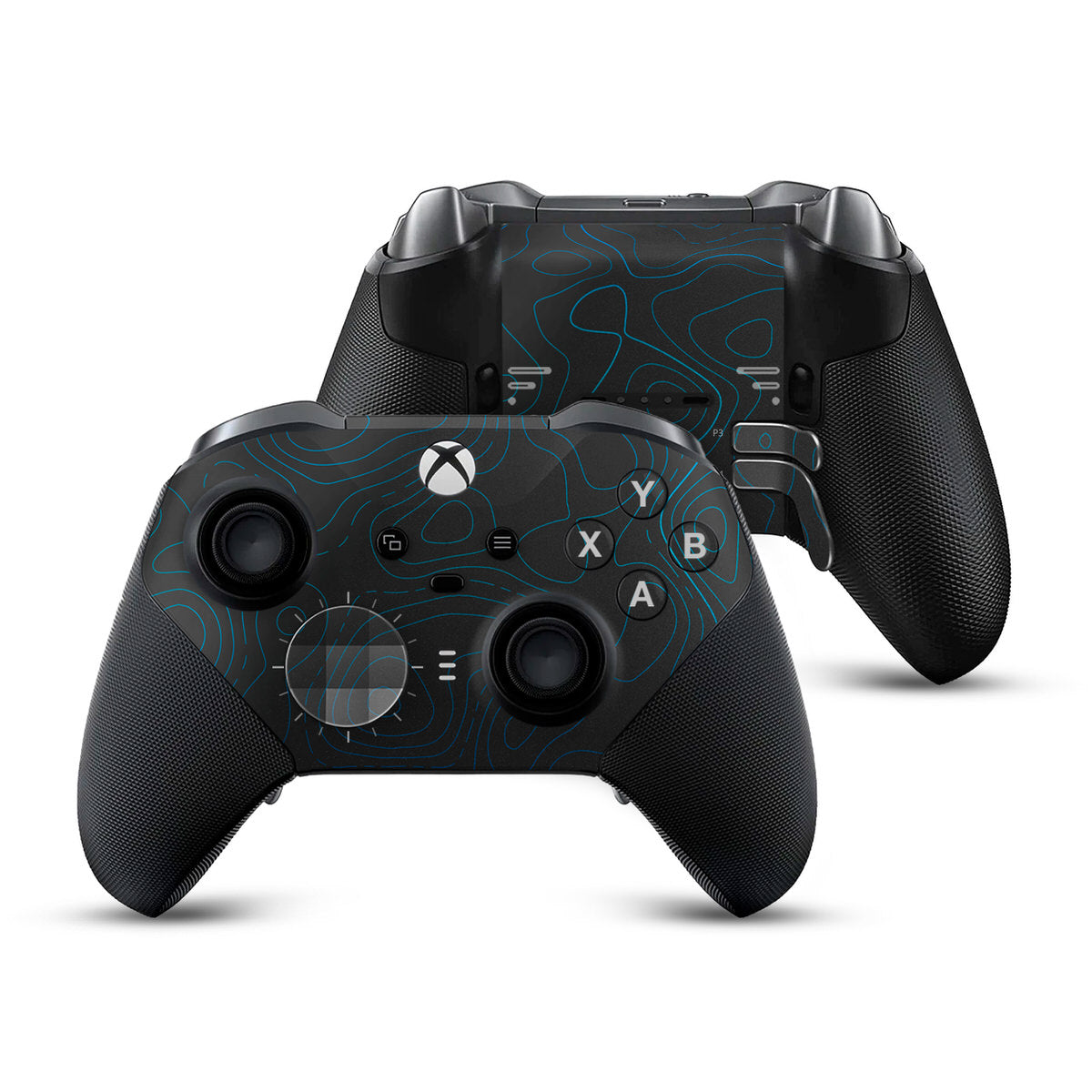 cobalt topographic xbox elite controller series 2 skin