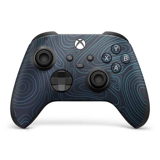 cobalt topographic xbox series x controller skin