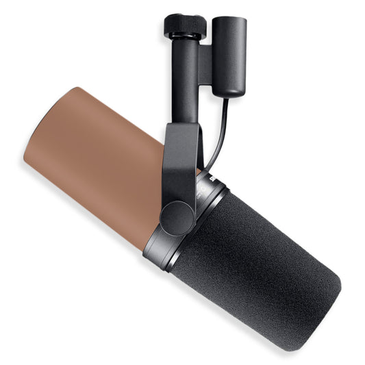 cozy brown shure sm7b microphone skin