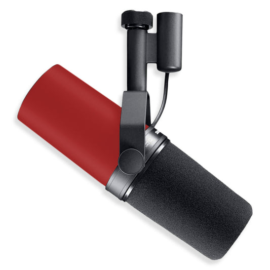 cozy red shure sm7b microphone skin