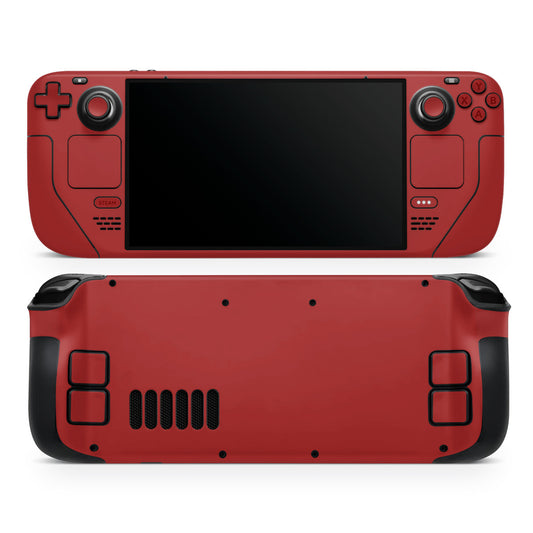 cozy red valve steam deck decal skin