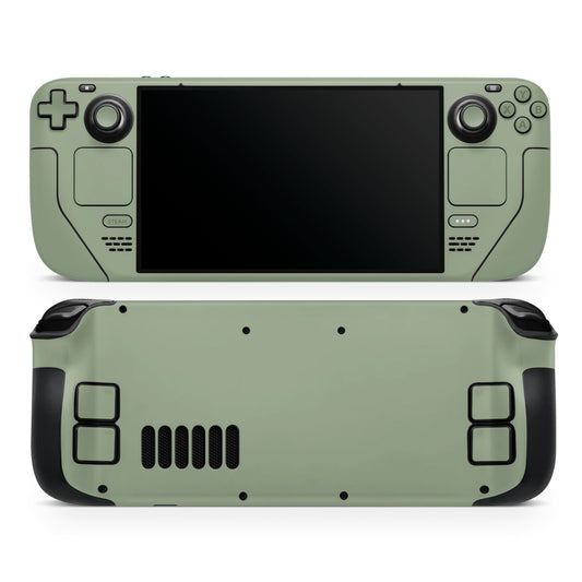 cozy sage green valve steam deck skin