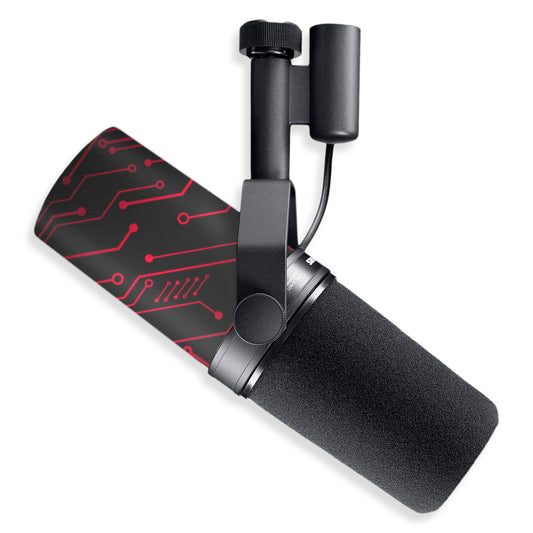 crimson cybernetic shure sm7b microphone skin