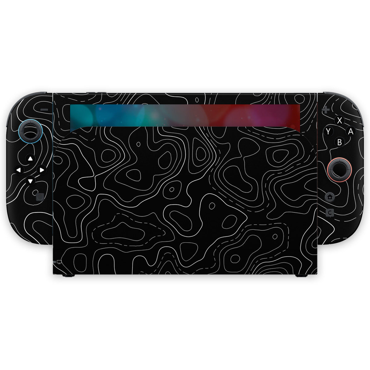 dark topographic nintendo switch 2 skin