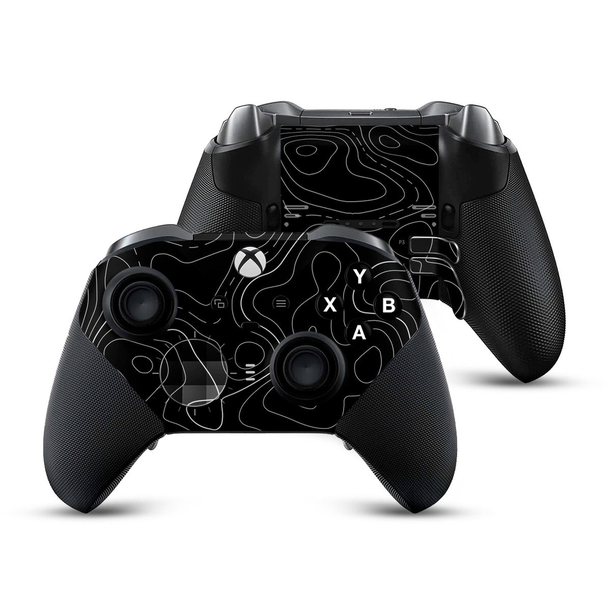 dark topographic xbox elite controller series 2 skin