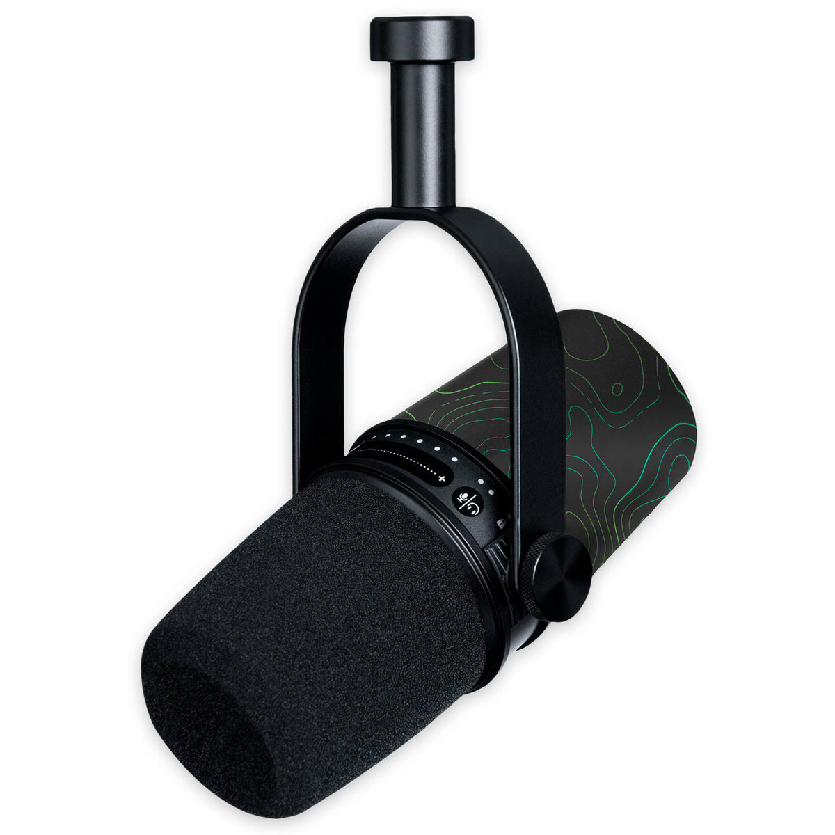 gamma topographic shure mv7 microphone skin