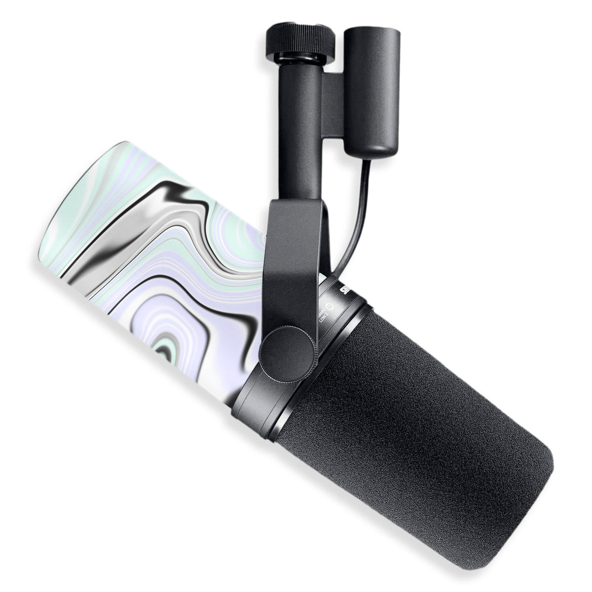 ghostly liquid marble shure sm7b microphone skin