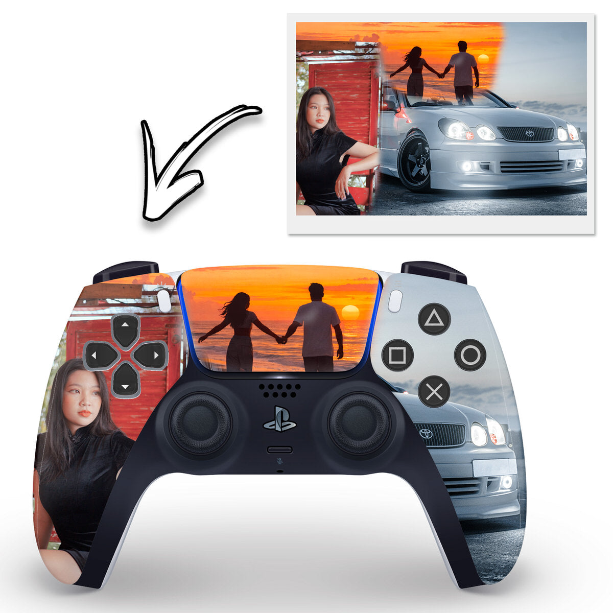 custom ps5 controller skin make with your pictures