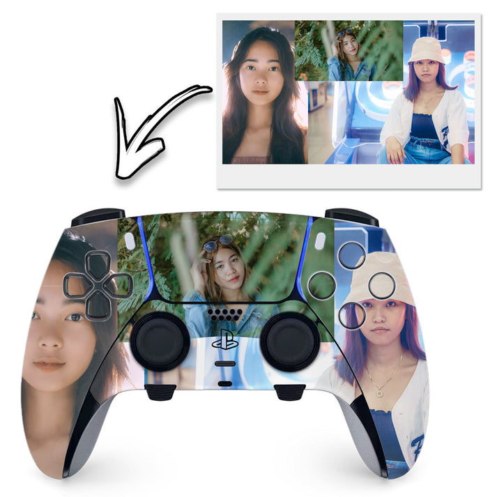 Custom PS5 DualSense Edge Controller Skin – GhostlyGuard