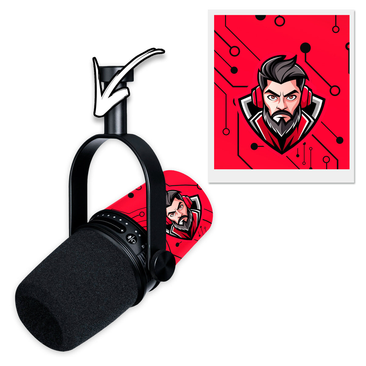 personalized shure mv7 microphone skin