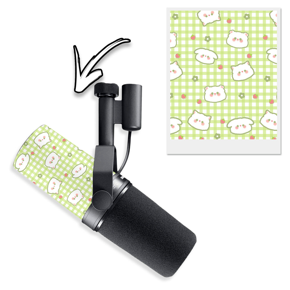 personalized shure sm7b microphone skin