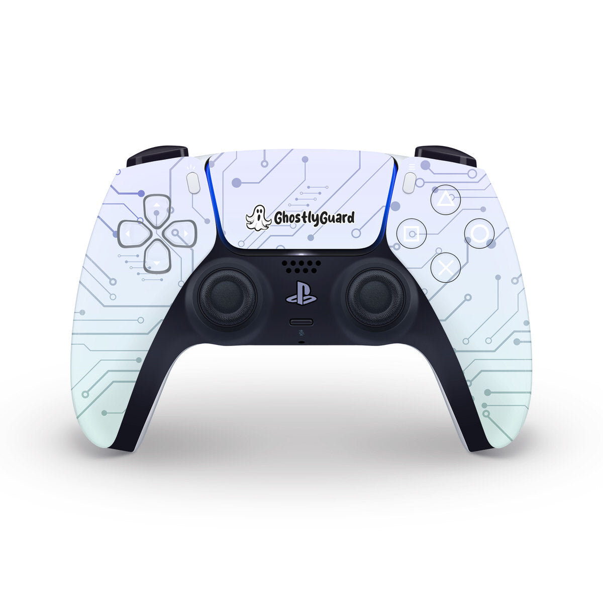 ghostlyguard cybernetic playstation 5 controller skin