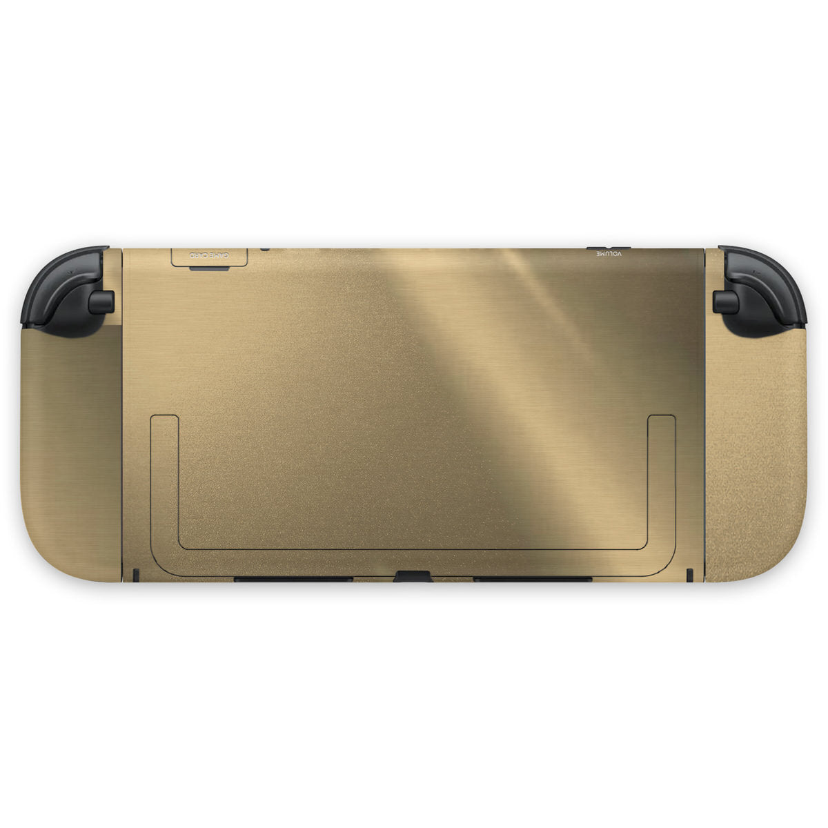 gold steel nintendo switch 2 console & joycon skin
