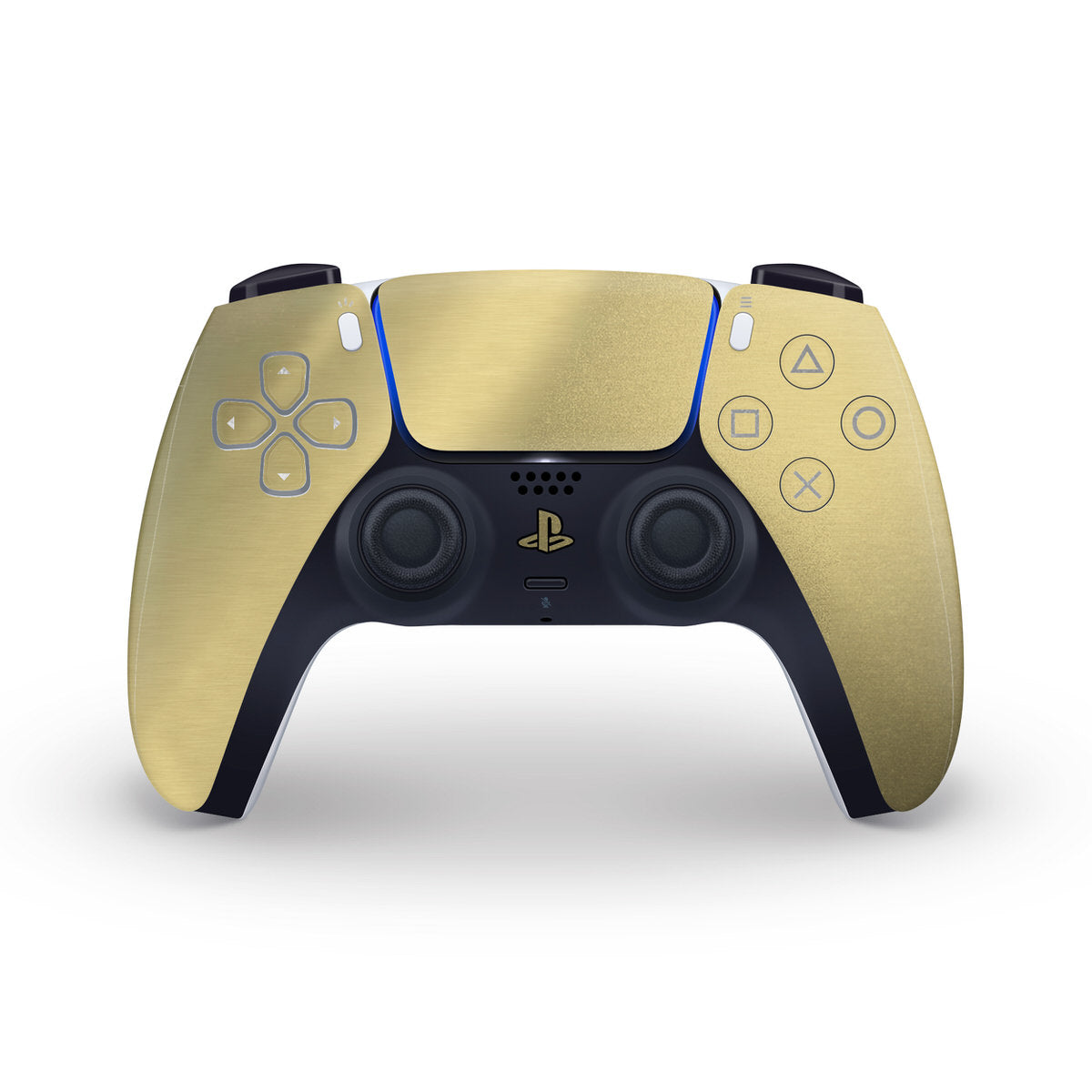 gold steel ps5 controller skin