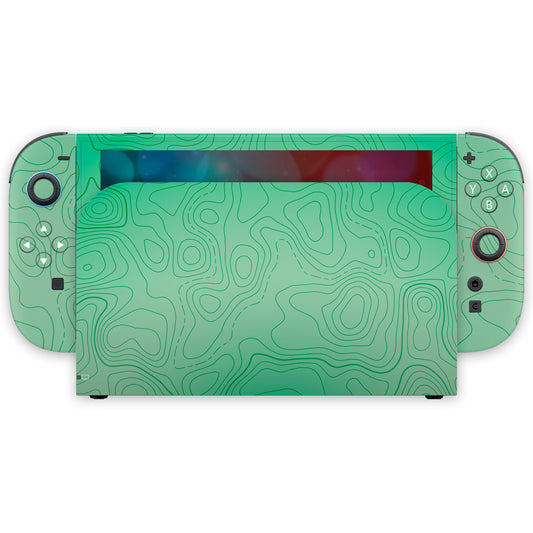 green topographic nintendo switch 2 skin