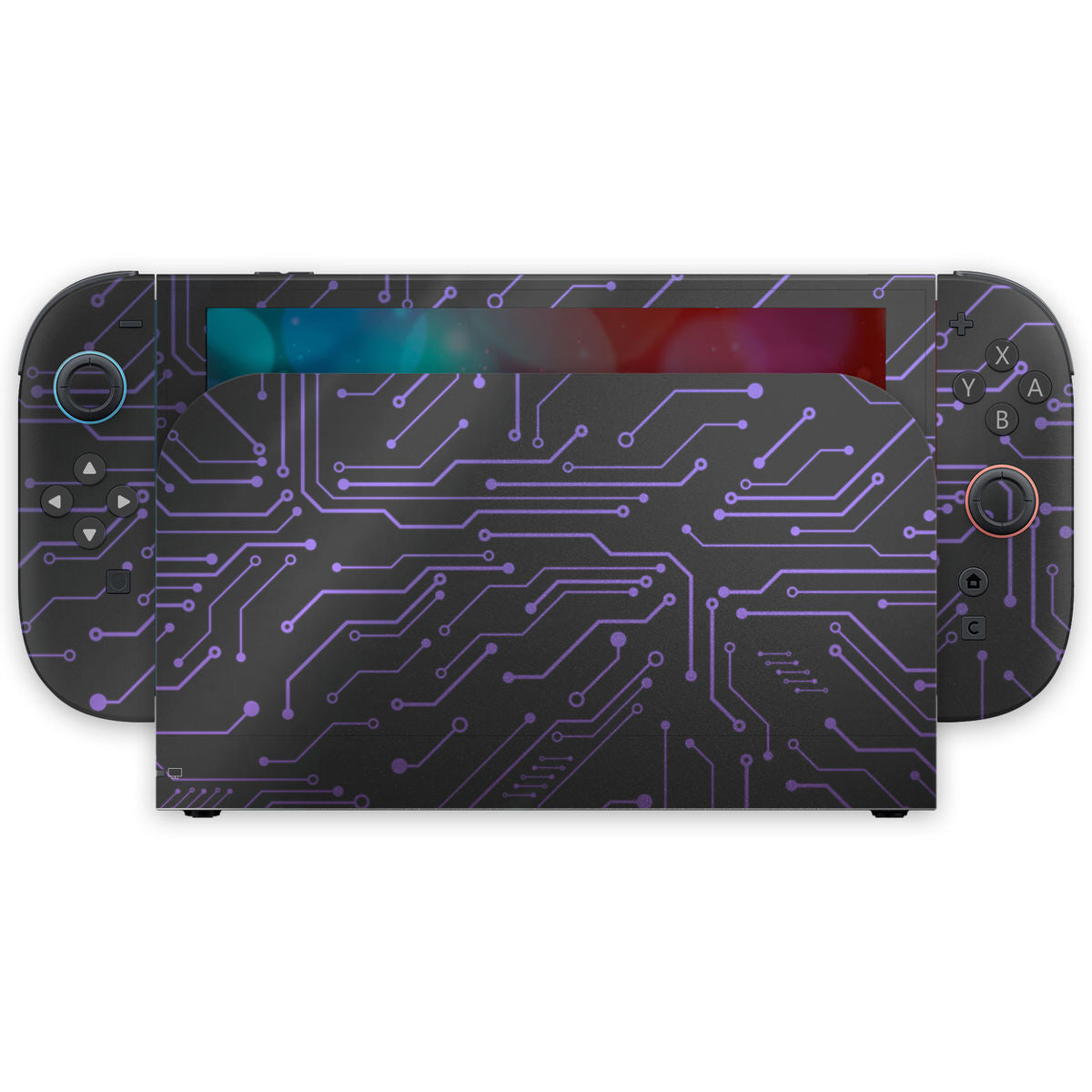 indigo cybernetic nintendo switch 2 skin
