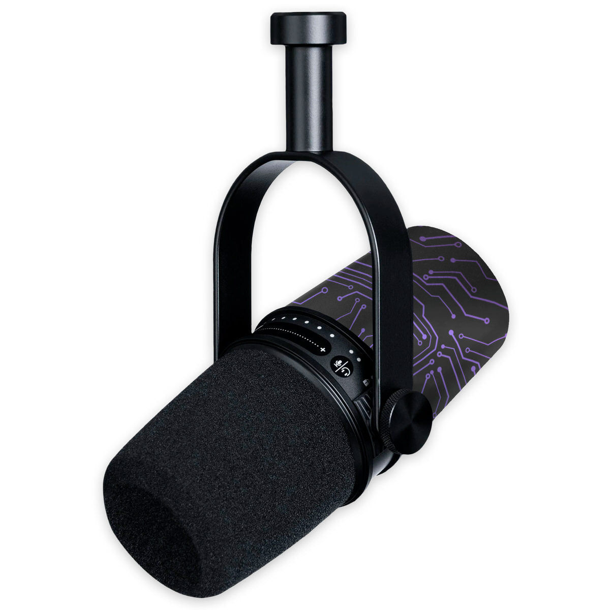 indigo cybernetic shure mv7 microphone skin