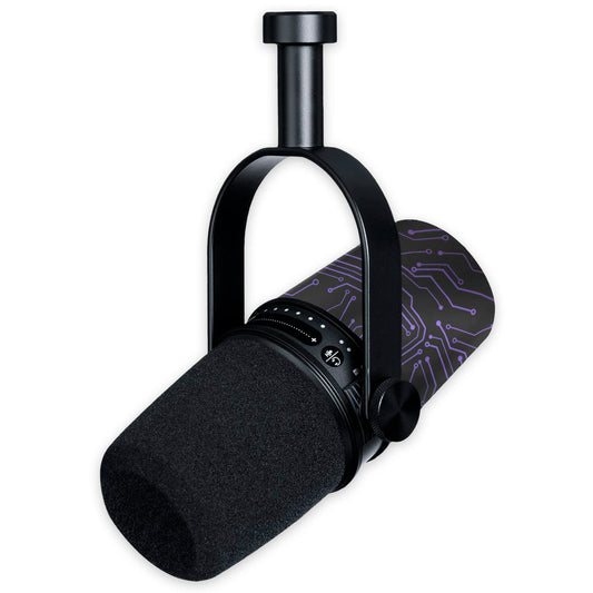 indigo cybernetic shure mv7 microphone skin