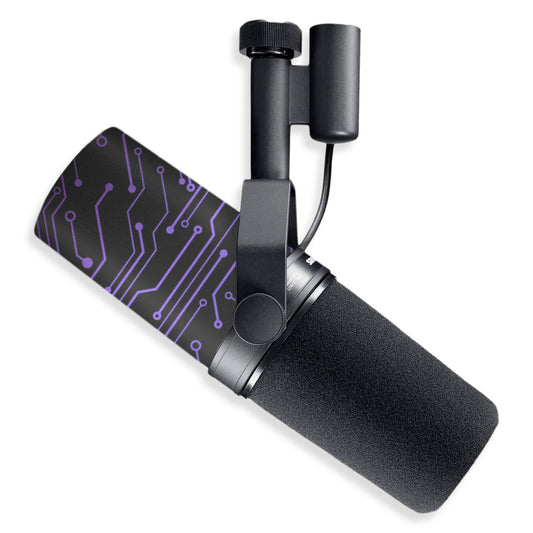 indigo cybernetic shure sm7b microphone decal skin