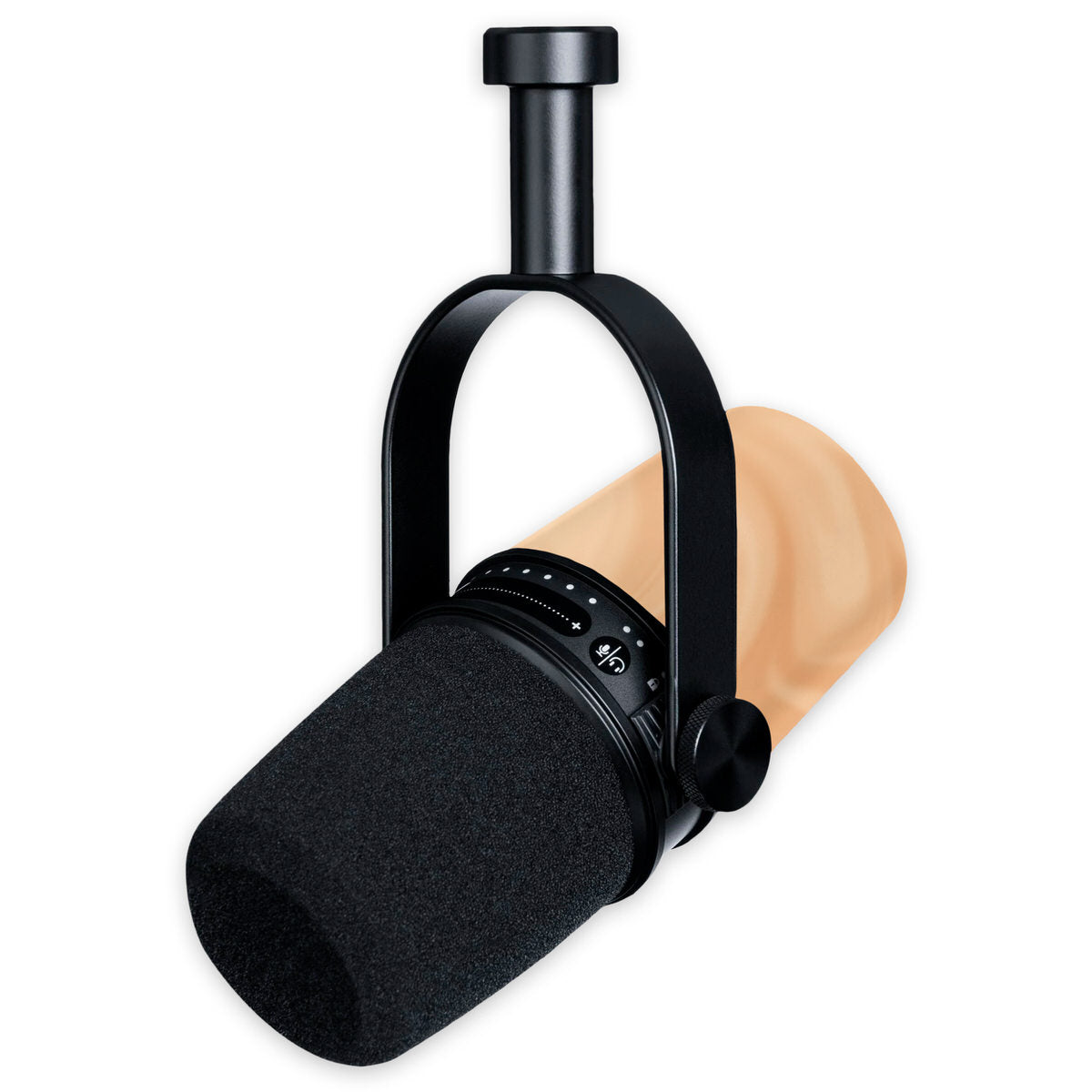 latte liquid marble shure mv7 podcast microphone skin