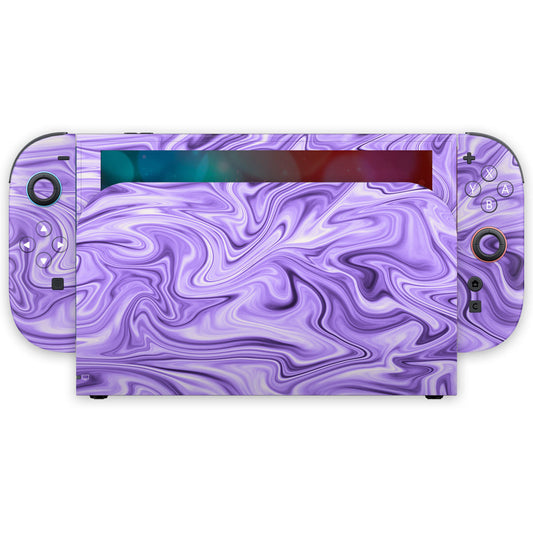 lavender liquid marble nintendo switch 2 skin