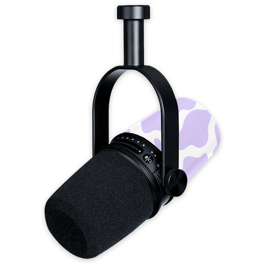 lavender moo moo shure mv7 microphone skin