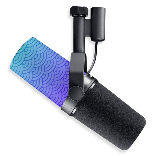 Lavender Seigaiha Waves Shure SM7B Microphone Skin
