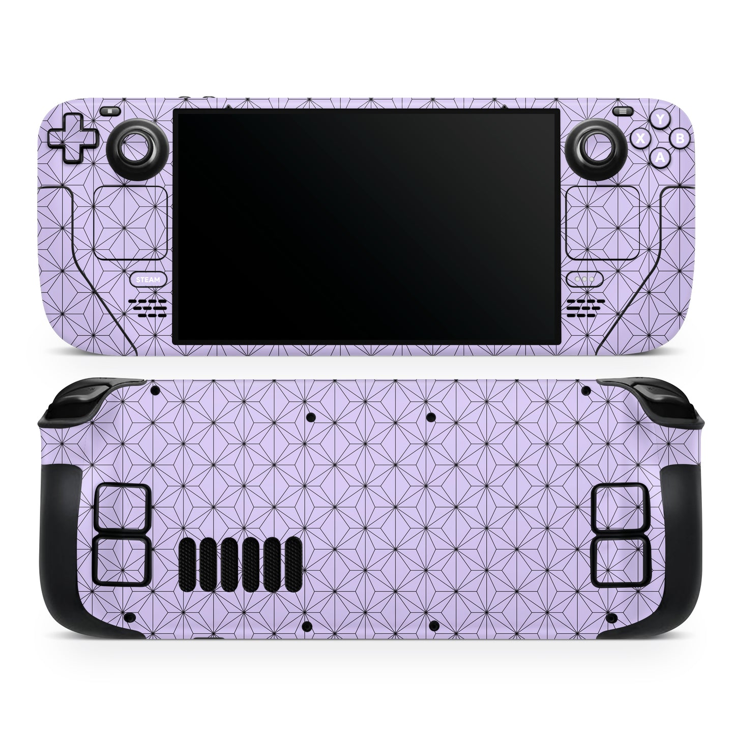 lilac asanoha valve steam deck oled skin
