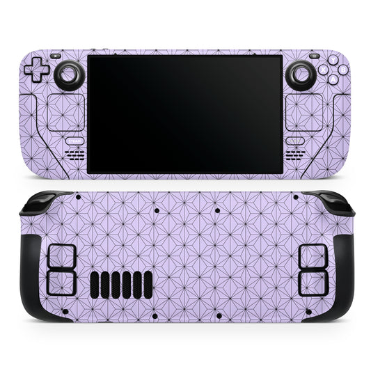 lilac asanoha valve steam deck oled skin