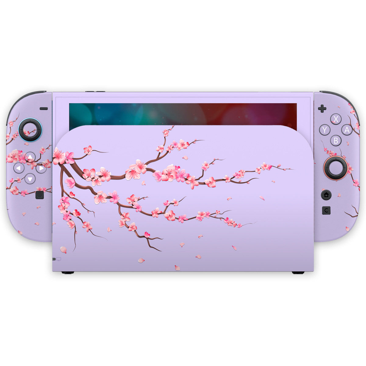 lilac cherry blossom nintendo switch 2 skin