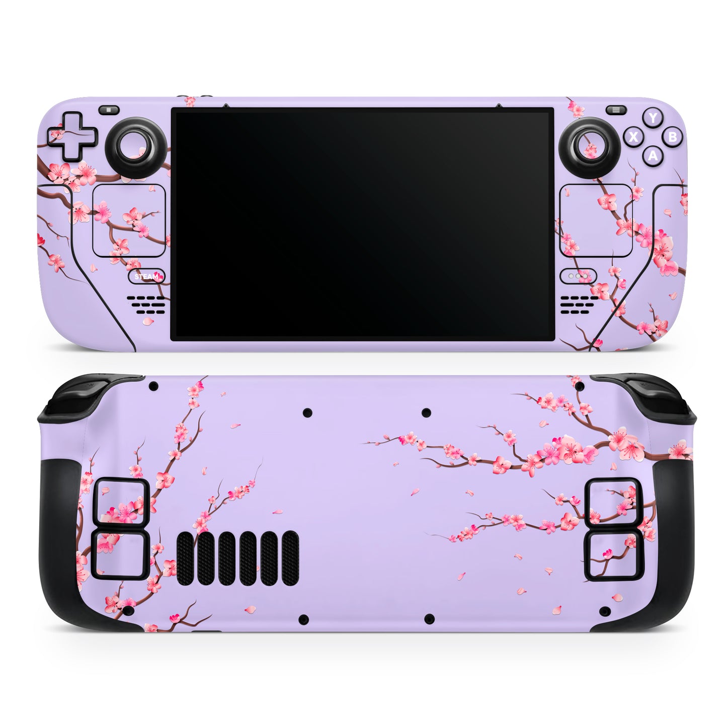 lilac cherry blossom valve steam deck handheld console skin