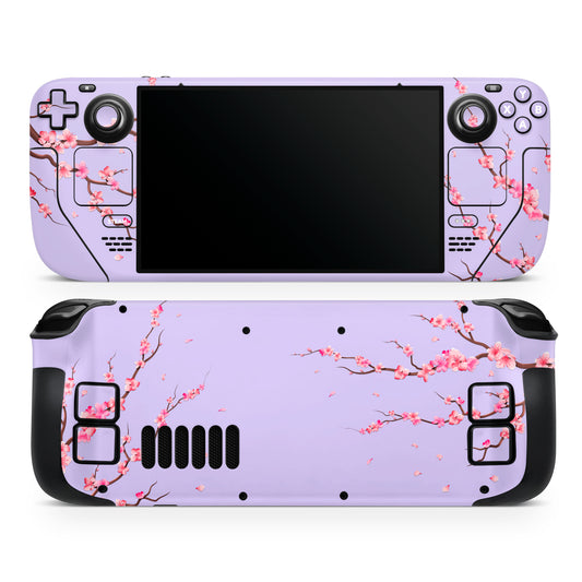 lilac cherry blossom valve steam deck handheld console skin