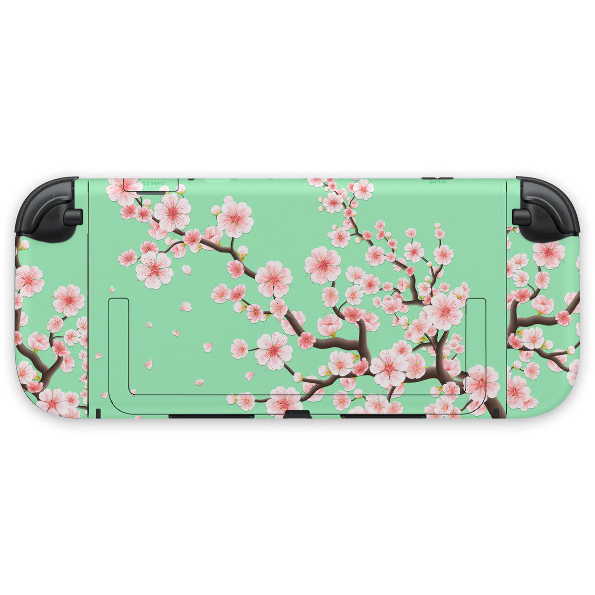 matcha cherry blossom nintendo switch 2 console & joycon skin