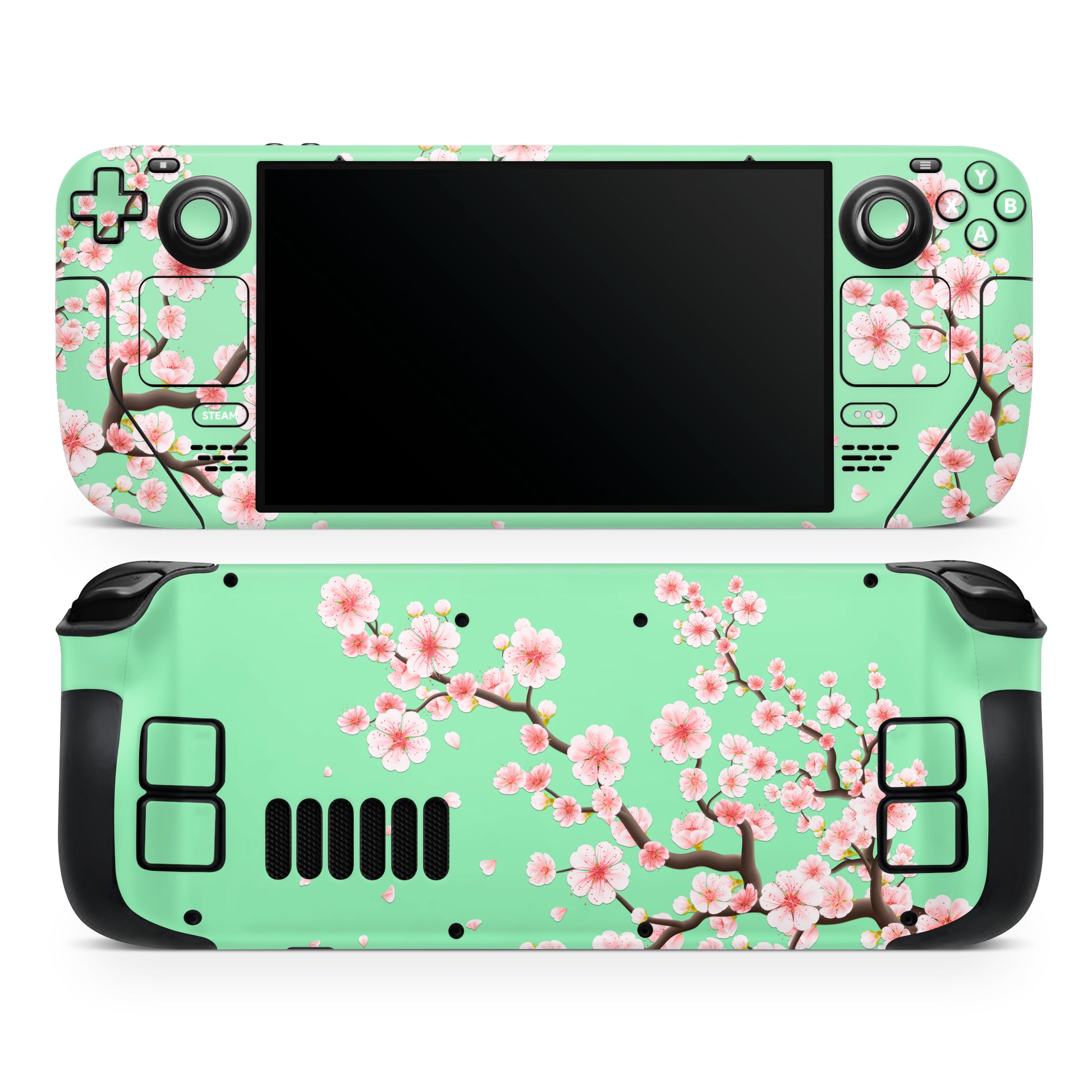 matcha cherry blossom steam deck lcd & oled skins