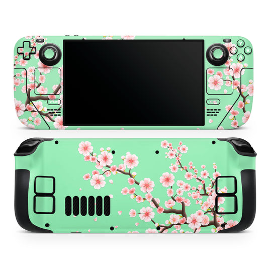 matcha cherry blossom steam deck lcd & oled skins