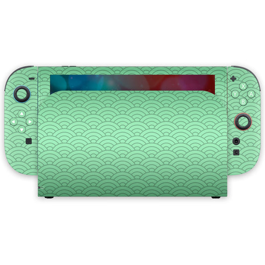 matcha seigaiha waves nintendo switch 2 skin