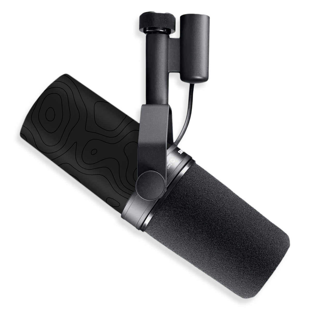 midnight topographic shure sm7b microphone skin