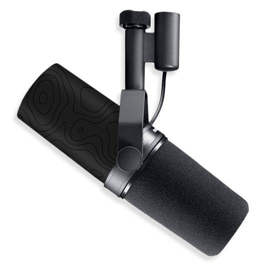 midnight topographic shure sm7b microphone skin