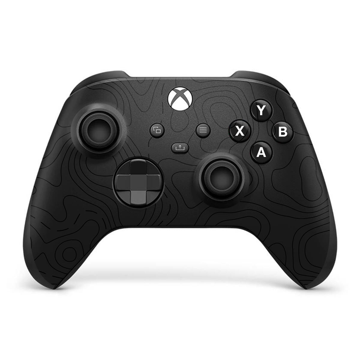 midnight topographic xbox series x controller skin