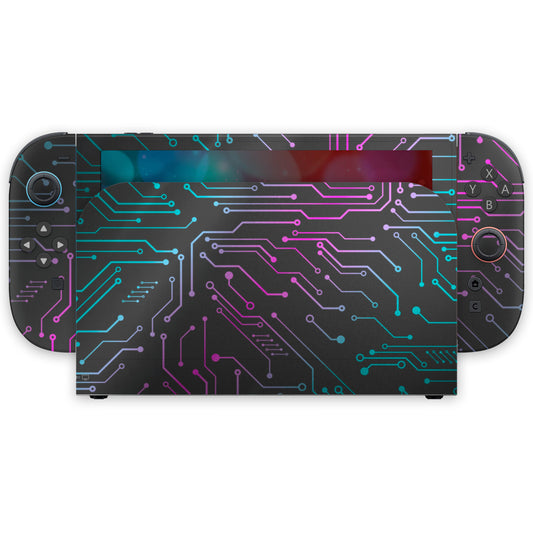 neon cybernetic nintendo switch 2 skin
