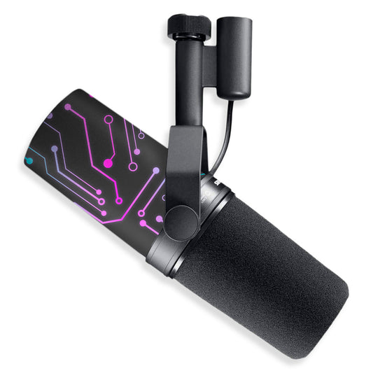 neon cybernetic shure sm7b microphone skin