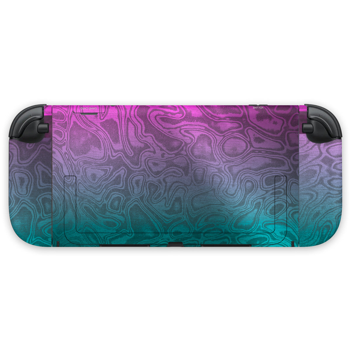neon damascus nintendo switch 2 console & joycon skin